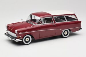 Opel Rekord P1 Caravan Piros Minichamps 1:18 180043211 Fém