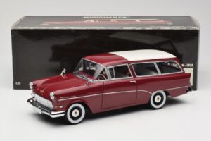 Opel Rekord P1 Caravan Piros Minichamps 1:18 180043211 Fém – 8. kép a 8-ből