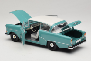 Opel Rekord P1 Türkizkék Minichamps 1:18 180043200 Fém – 5. kép a 8-ből