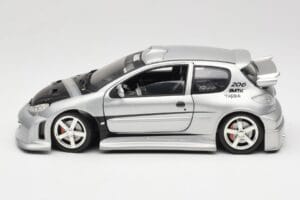 Peugeot 206 MTK Ezüst Solido 1:18 1817 Fém – 4. kép a 8-ből
