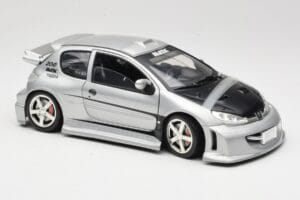Peugeot 206 MTK Ezüst Solido 1:18 1817 Fém – 6. kép a 8-ből