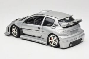 Peugeot 206 MTK Ezüst Solido 1:18 1817 Fém – 7. kép a 8-ből