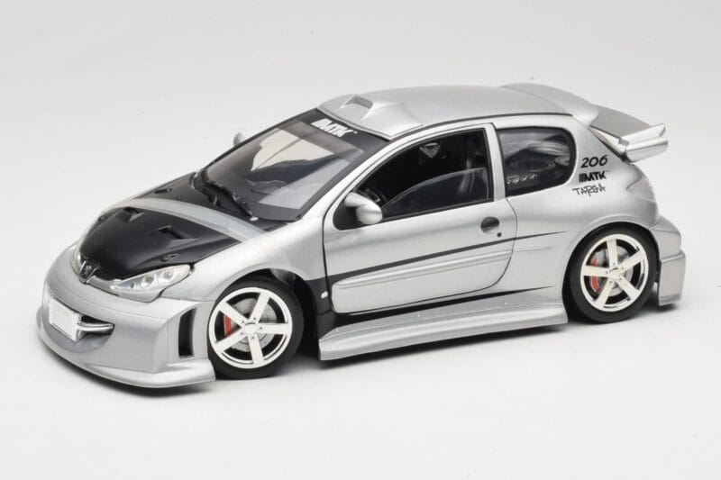 Peugeot 206 MTK Ezüst Solido 1:18 1817 Fém
