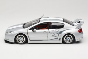 Peugeot 407 Racing Ezüst Solido 1:18 90642 Fém – 4. kép a 8-ből