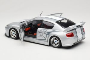 Peugeot 407 Racing Ezüst Solido 1:18 90642 Fém – 5. kép a 8-ből