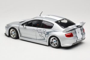 Peugeot 407 Racing Ezüst Solido 1:18 90642 Fém – 7. kép a 8-ből