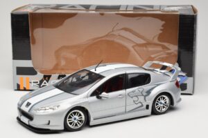Peugeot 407 Racing Ezüst Solido 1:18 90642 Fém – 8. kép a 8-ből