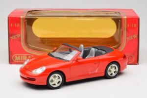 Porsche 911 996 Kabrió Piros Mira 1:18 6930 Fém – 8. kép a 8-ből