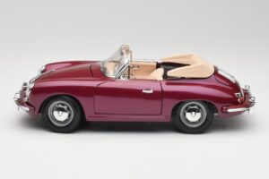 Porsche 356B Kabrió Padlizsán Bburago 1:18 3021-M4 Fém – 4. kép a 8-ből