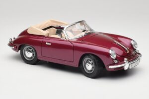 Porsche 356B Kabrió Padlizsán Bburago 1:18 3021-M4 Fém – 6. kép a 8-ből