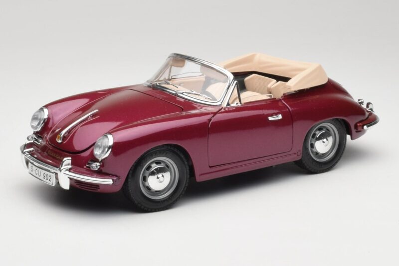 Porsche 356B Kabrió Padlizsán Bburago 1:18 3021-M4 Fém