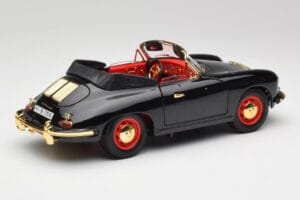 Porsche 356B Kabrió Fekete Bburago 1:18 3031D Fém – 3. kép a 8-ből