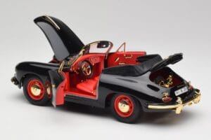 Porsche 356B Kabrió Fekete Bburago 1:18 3031D Fém – 5. kép a 8-ből