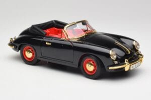Porsche 356B Kabrió Fekete Bburago 1:18 3031D Fém – 6. kép a 8-ből
