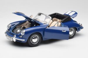 Porsche 356B Kabrió Kék Bburago 1:18 3051 Fém – 2. kép a 8-ből