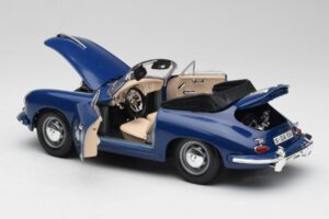 Porsche 356B Kabrió Kék Bburago 1:18 3051 Fém – 5. kép a 8-ből