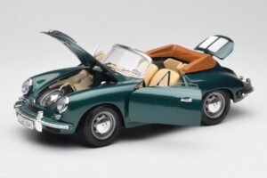 Porsche 356B Kabrió Zöld Bburago 1:18 3051-M1 Fém – 2. kép a 8-ből