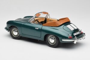 Porsche 356B Kabrió Zöld Bburago 1:18 3051-M1 Fém – 7. kép a 8-ből