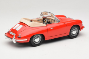 Porsche 356B Kabrió Piros Tchibo 1:18 45703 Fém – 3. kép a 8-ből