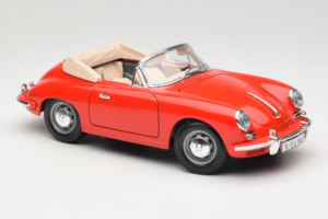 Porsche 356B Kabrió Piros Tchibo 1:18 45703 Fém – 6. kép a 8-ből