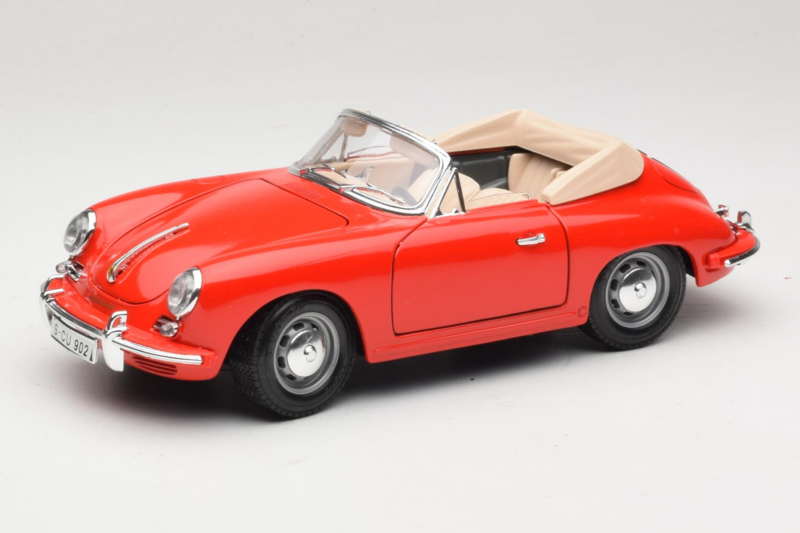 Porsche 356B Kabrió Piros Tchibo 1:18 45703 Fém