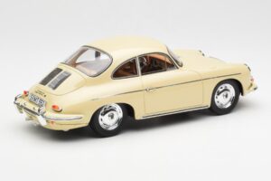 Porsche 356B Carrera 2 Elefántcsont GT Spirit 1:18 GT010ZM Gyanta – 2. kép a 6-ből