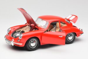 Porsche 356B Piros Bburago 1:18 3021 Fém – 2. kép a 8-ből