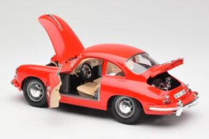 Porsche 356B Piros Bburago 1:18 3021 Fém – 5. kép a 8-ből