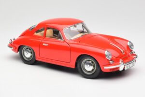 Porsche 356B Piros Bburago 1:18 3021 Fém – 6. kép a 8-ből