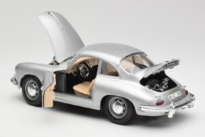 Porsche 356B Ezüst Bburago 1:18 3021-M1 Fém – 5. kép a 8-ből