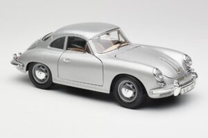 Porsche 356B Ezüst Bburago 1:18 3021-M1 Fém – 6. kép a 8-ből