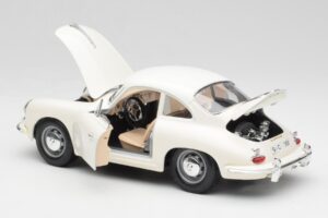 Porsche 356B Fehér Bburago 1:18 3021-M3 Fém – 5. kép a 8-ből