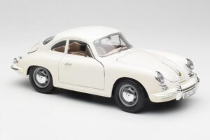 Porsche 356B Fehér Bburago 1:18 3021-M3 Fém – 6. kép a 8-ből