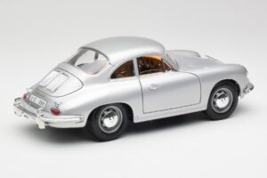 Porsche 356B Ezüst & Barna Belső Bburago 1:18 3021-M2 Fém – 3. kép a 8-ből