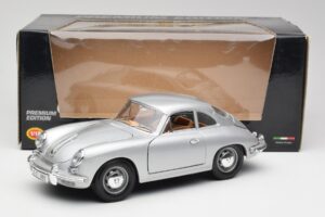 Porsche 356B Ezüst & Barna Belső Bburago 1:18 3021-M2 Fém – 8. kép a 8-ből