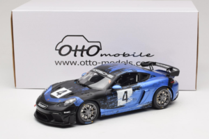 Porsche 718 Cayman GT4 RS Clubsport Fekete Kék Otto 1:18 OT469 Gyanta – 6. kép a 6-ből
