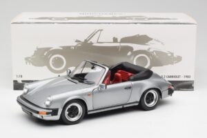 Porsche 911 930 Carrera 3.2 Kabrió Szürke Metál Minichamps 1:18 100063034 Fém – 8. kép a 8-ből