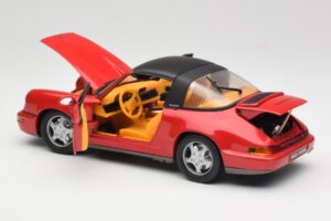Porsche 911 964 Carrera 2 Targa Piros Anson 1:18 30305-W Fém – 5. kép a 8-ből