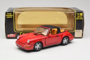 Porsche 911 964 Carrera 2 Targa Piros Anson 1:18 30305-W Fém – 8. kép a 8-ből