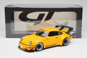 Porsche 911 964 RWB Keema Yellow GT Spirit 1:18 GT492 Gyanta – 6. kép a 6-ből