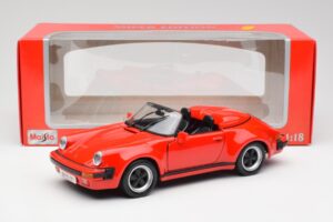 Porsche 911 964 Speedster Piros Maisto 1:18 37800-M2 Fém – 8. kép a 8-ből