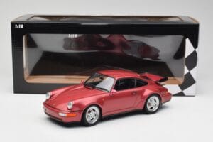 Porsche 911 964 Turbo Piros Minichamps 1:18 155069102 Fém – 6. kép a 6-ből