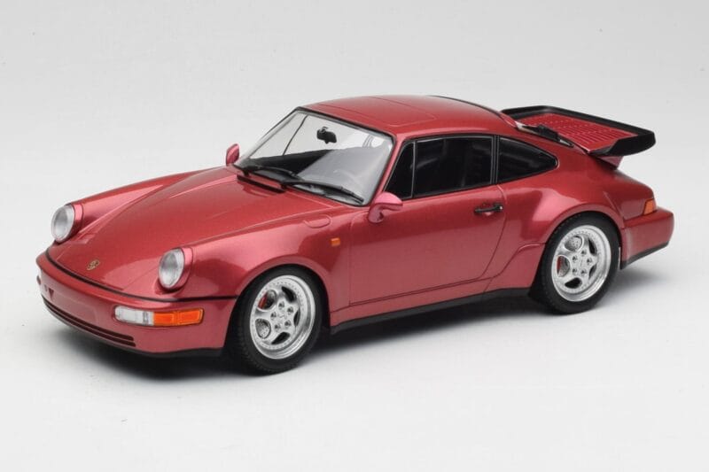 Porsche 911 964 Turbo Piros Minichamps 1:18 155069102 Fém