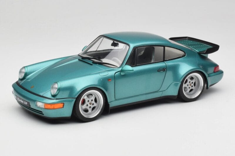 Porsche 911 964 Turbo Wimbledon Green Metallic Solido 1:18 S1803407 Fém