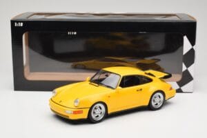 Porsche 911 964 Turbo Sárga Minichamps 1:18 155069100 Fém – 6. kép a 6-ből