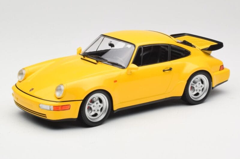 Porsche 911 964 Turbo Sárga Minichamps 1:18 155069100 Fém