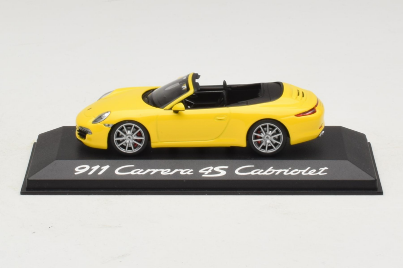 Porsche 911 991 Carrera 4S Kabrió Sárga Minichamps 1:43 WAP0201120C Fém