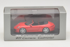 Porsche 911 991 Carrera Kabrió Piros Minichamps 1:43 WAP0200120C Fém – 4. kép a 4-ből