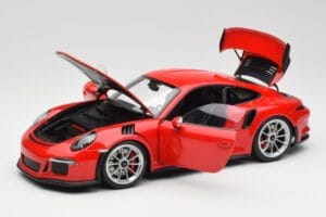 Porsche 911 991 GT3 RS Guards Piros Ezüst Felnik AUTOart 1:18 78165 Fém – 2. kép a 8-ből