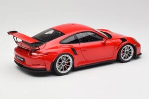 Porsche 911 991 GT3 RS Guards Piros Ezüst Felnik AUTOart 1:18 78165 Fém – 3. kép a 8-ből